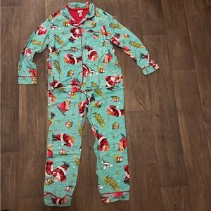 Wondershop Teal and Red Santa Pajama Set